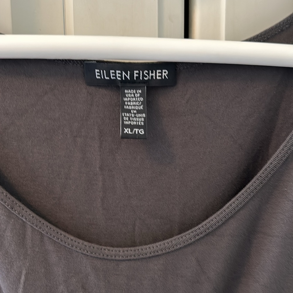 Eileen Fisher Dark Gray Sleeveless Maxi Dress - Picture 2 of 3